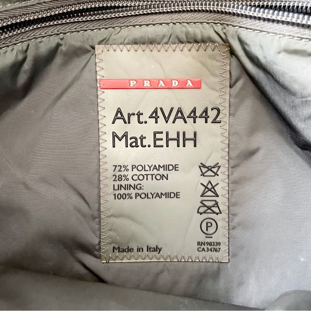 Prada black canvas vintage unisex crossbody bag with pouch - Picture 9 of 13